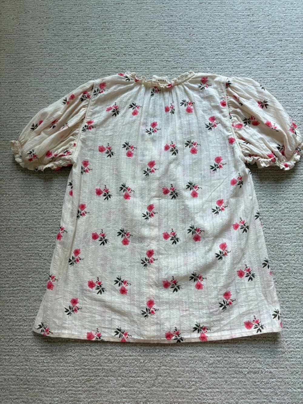 Sezane Blouse with Short Puff Sleeve - Picture 2 of 4